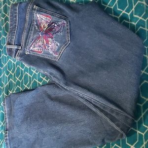 Wild Fable Low Rise Flare Butterfly Jeans